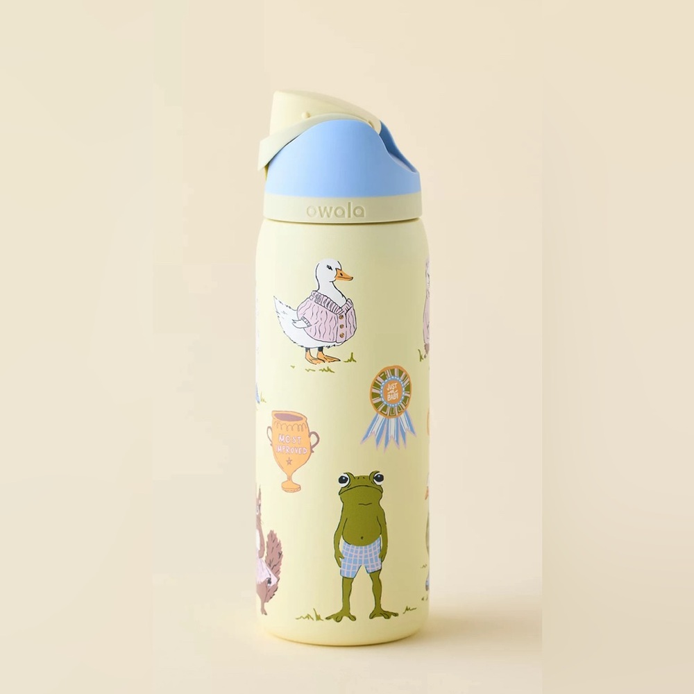 Owala Party Animals Duck Frog Squirrel Green Yellow UO 32oz Water Bottle Tumbler - Picture 4 of 8